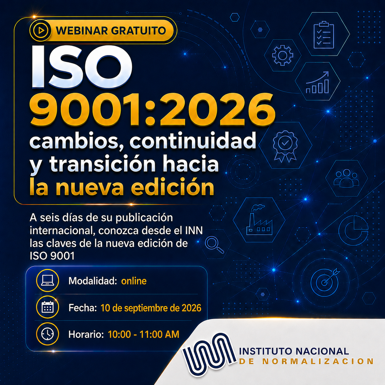 Inscríbete al Webinar gratuito | ISO 9001:2026